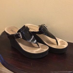 Michael Kors wedge flip-flops